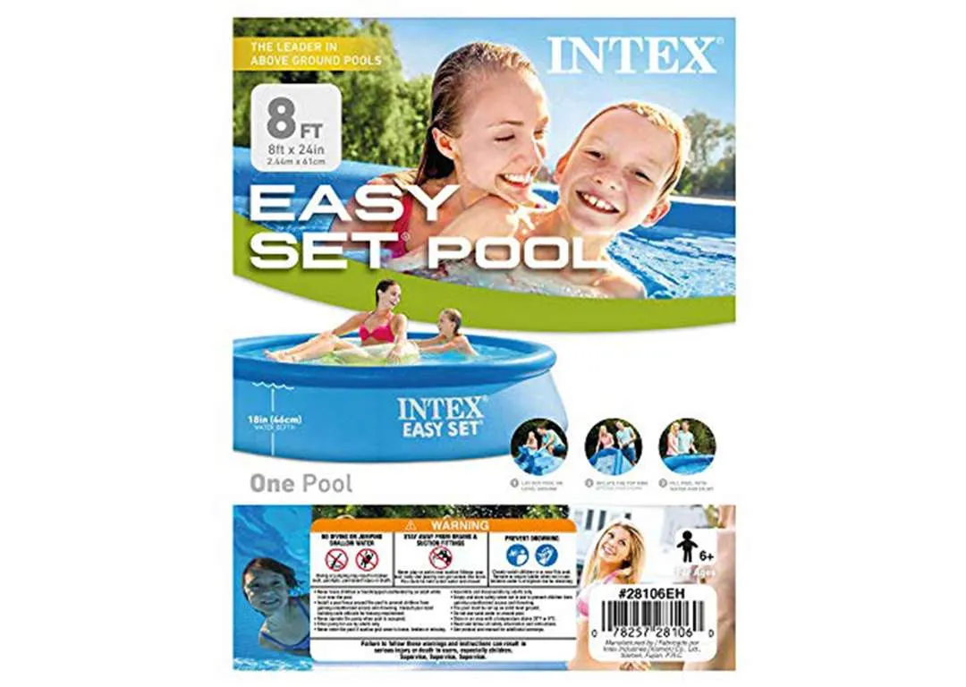 Intex 28106 | Size 8.0 x 2.0 Ft | Easy Set Round Inflatable Portable Above Ground Swimming Pool - Image 3