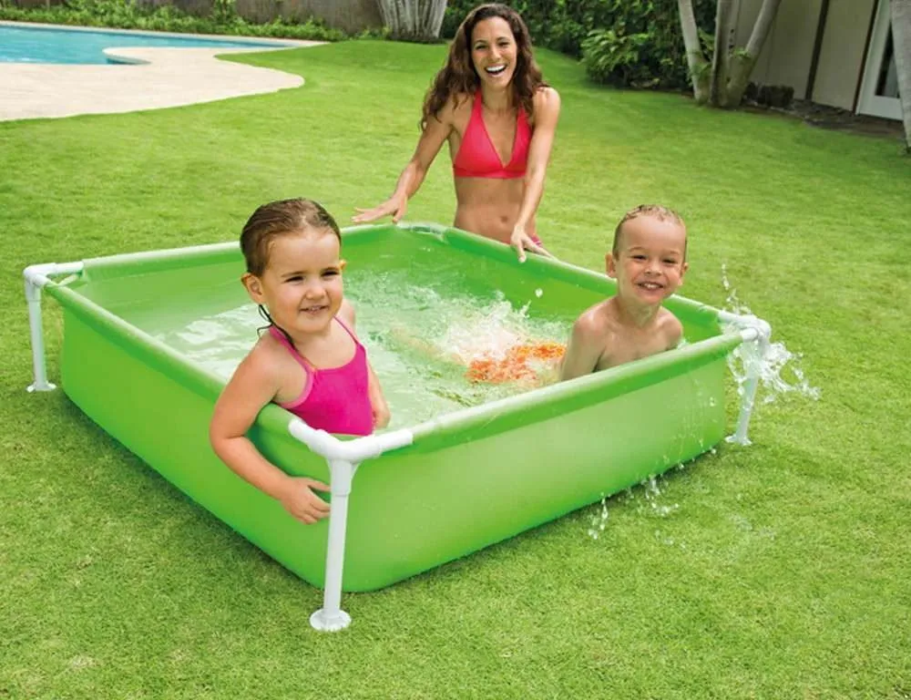 Bestway 56217 | Size 6.4 x 4.9 x 1.00 Ft | Rectangular Metal Frame Portable Ready-Made Swimming Pool - Image 3