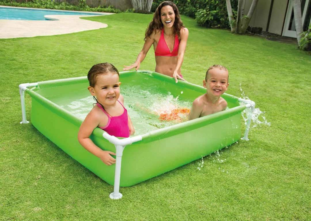 Bestway 56217 | Size 6.4 x 4.9 x 1.00 Ft | Rectangular Metal Frame Portable Ready-Made Swimming Pool - Image 3