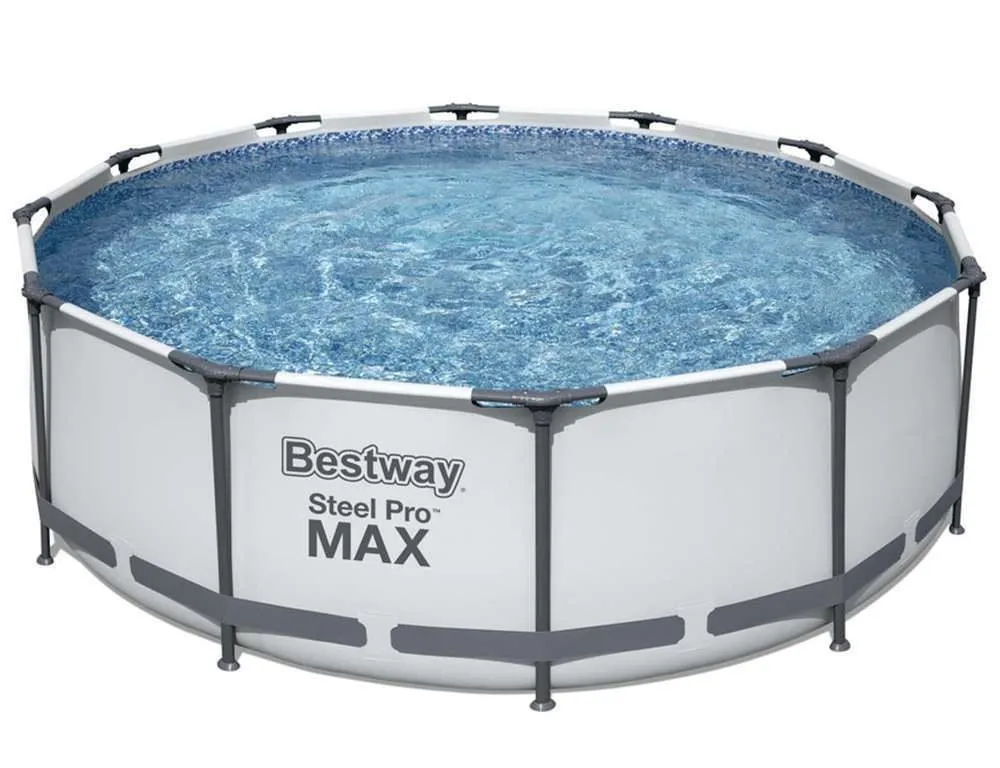 Bestway 56418 | Size 12.0 x 12.0 x 3.30 Ft | Steel Pro MAX Round Metal Frame Portable Ready-Made Swimming Pool - Image 4