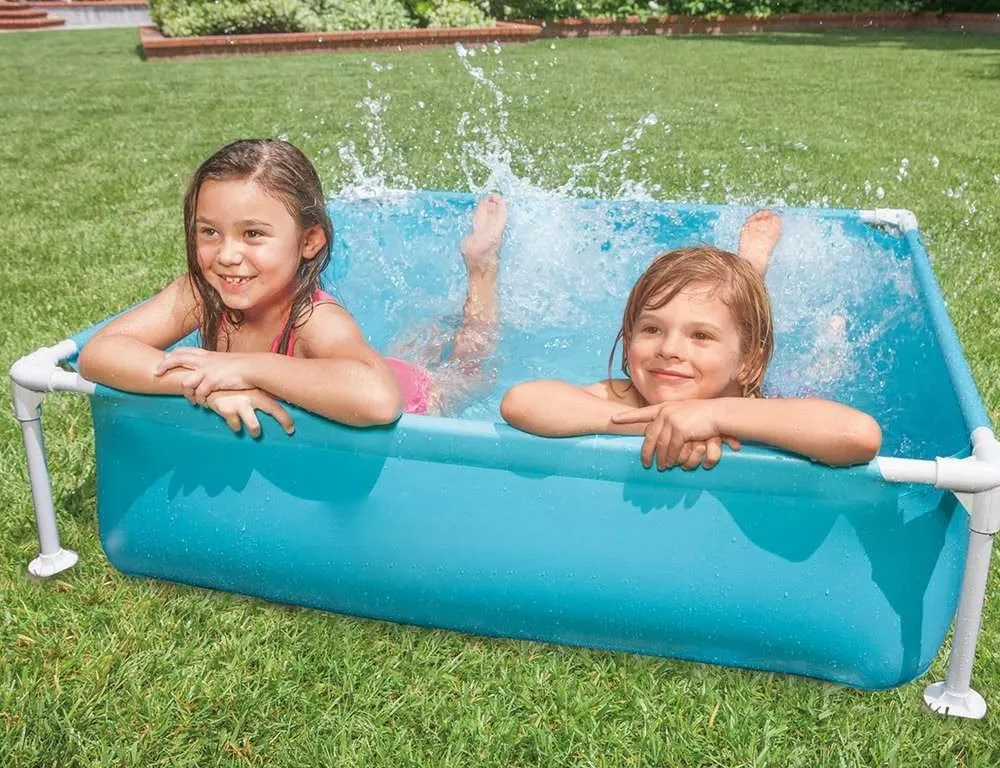 Bestway 56217 | Size 6.4 x 4.9 x 1.00 Ft | Rectangular Metal Frame Portable Ready-Made Swimming Pool - Image 4