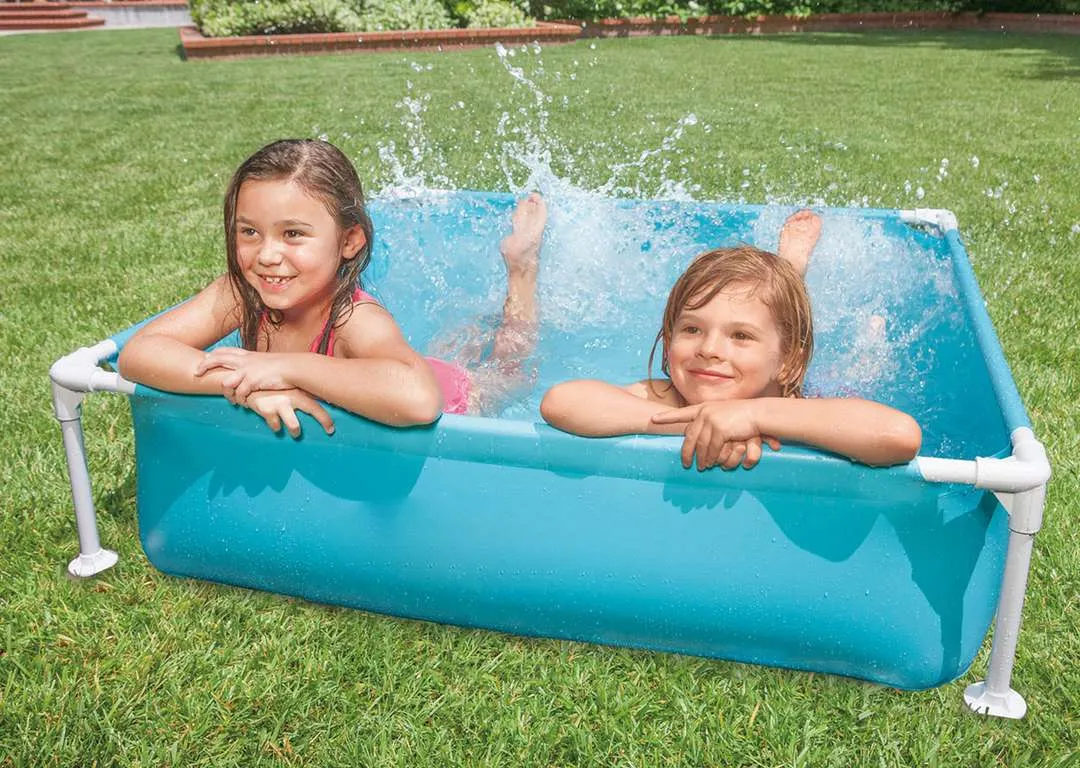 Bestway 56217 | Size 6.4 x 4.9 x 1.00 Ft | Rectangular Metal Frame Portable Ready-Made Swimming Pool - Image 4