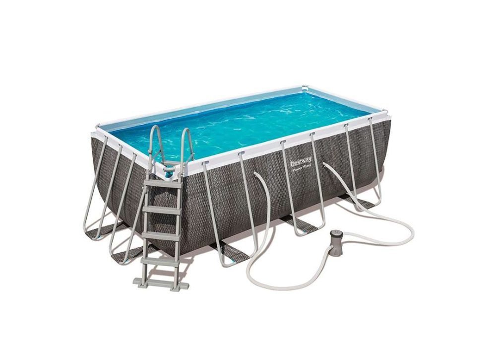 Bestway 56998 | Size 18.0 x 9.0 x 4.00 Ft | Power Steel Rectangular Metal Frame Portable Ready-Made Swimming Pool - Image 4