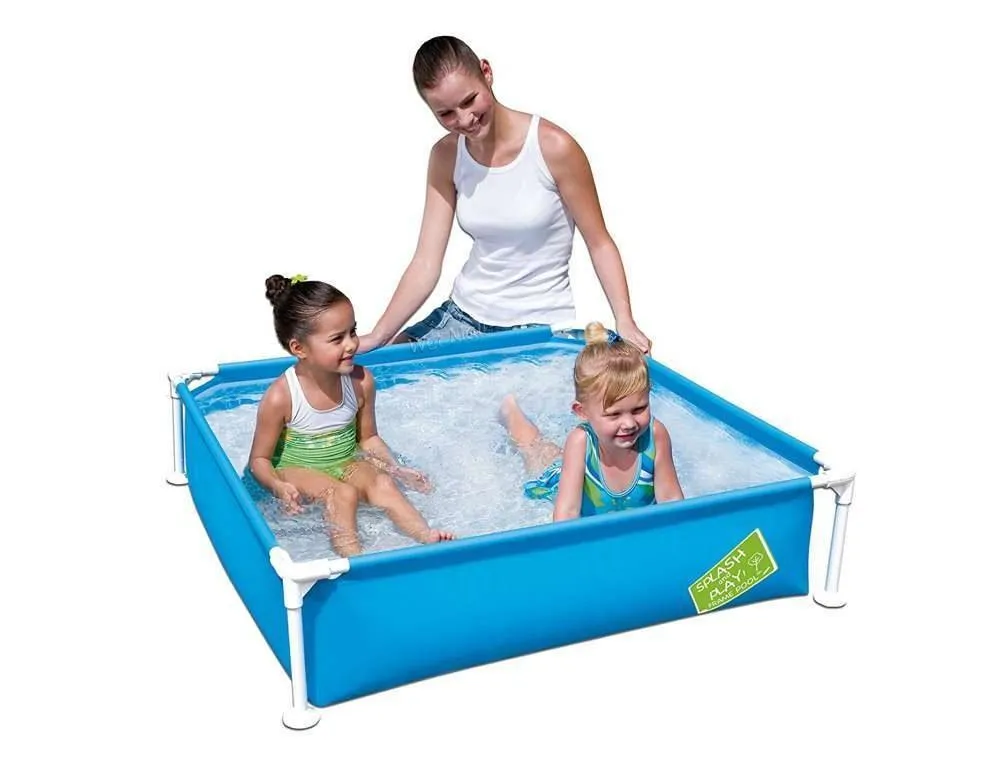 Bestway 56217 | Size 6.4 x 4.9 x 1.00 Ft | Rectangular Metal Frame Portable Ready-Made Swimming Pool - Image 2