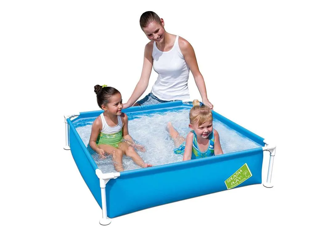 Bestway 56217 | Size 6.4 x 4.9 x 1.00 Ft | Rectangular Metal Frame Portable Ready-Made Swimming Pool - Image 2