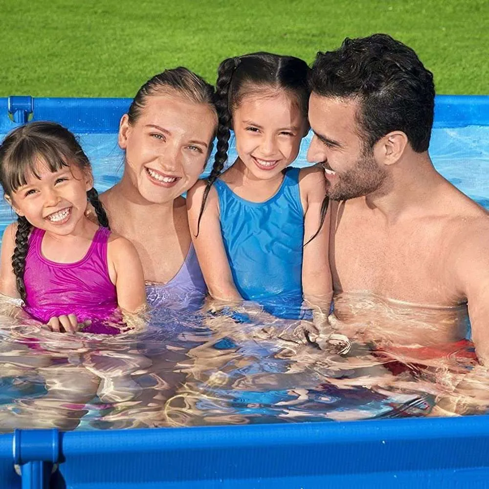 Bestway 56404 | Size 9.1 x 6.11 x 2.10 Ft | Steel Pro Rectangular Metal Frame Portable Ready-Made Swimming Pool - Image 6