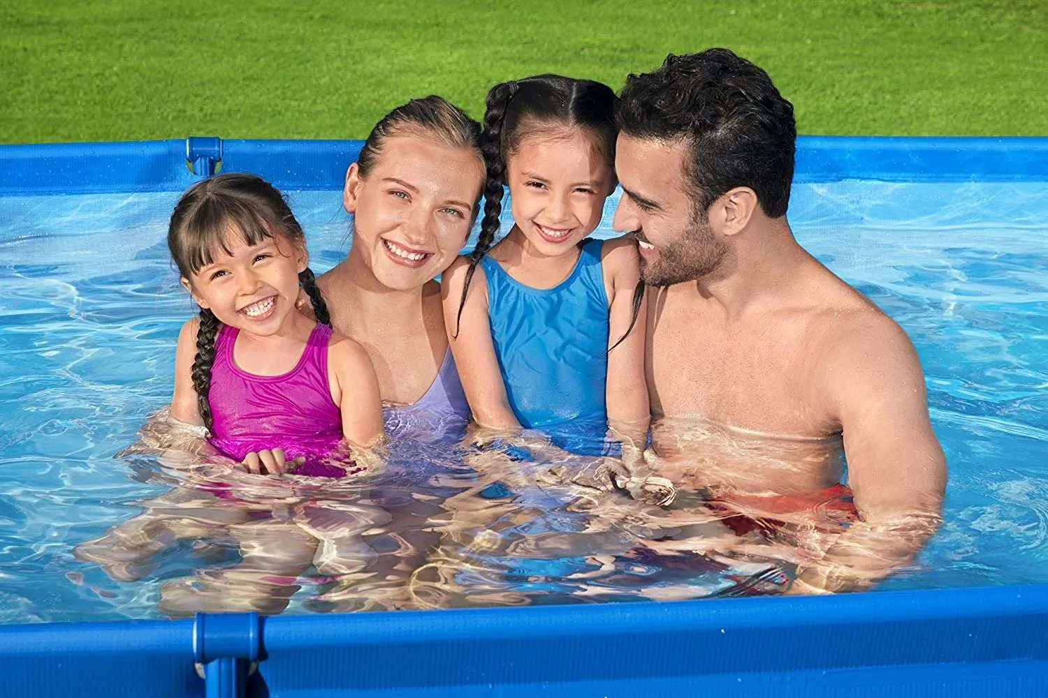 Bestway 56404 | Size 9.1 x 6.11 x 2.10 Ft | Steel Pro Rectangular Metal Frame Portable Ready-Made Swimming Pool - Image 6