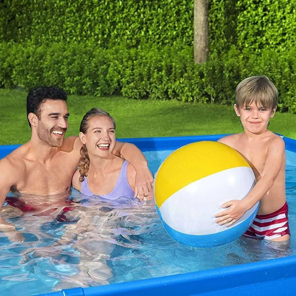 Bestway 56404 | Size 9.1 x 6.11 x 2.10 Ft | Steel Pro Rectangular Metal Frame Portable Ready-Made Swimming Pool - Image 3