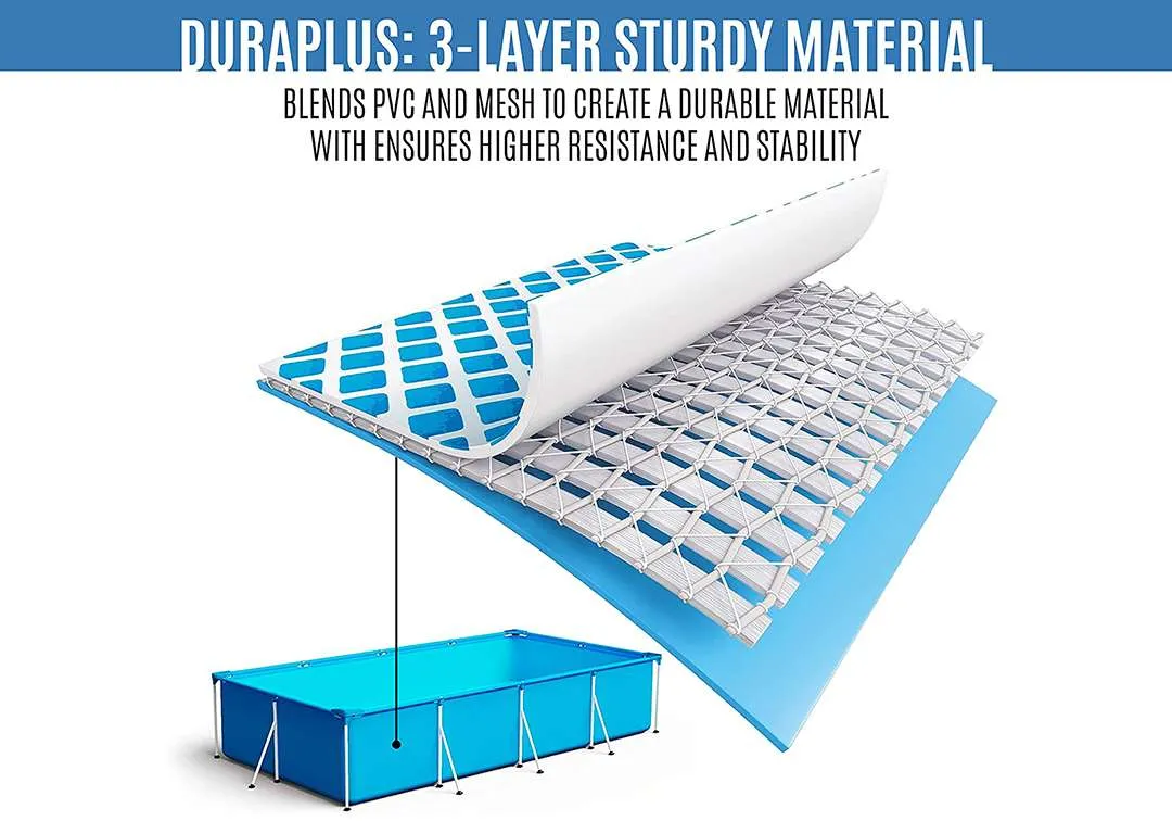 Bestway 56424 | Size 13.1 x 6.11 x 2.60 Ft | Steel Pro Rectangular Metal Frame Portable Ready-Made Swimming Pool - Image 4