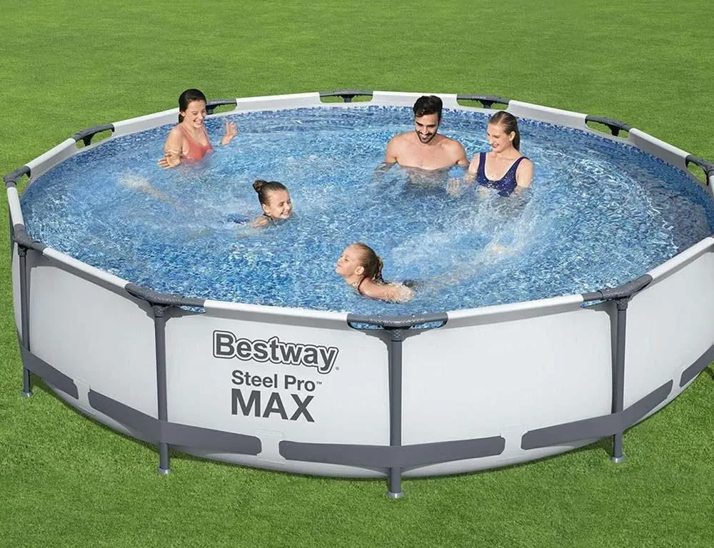 Bestway 56416 | Size 12.0 x 12.0 x 2.50 Ft | Steel Pro MAX Round Metal Frame Portable Ready-Made Swimming Pool - Image 2