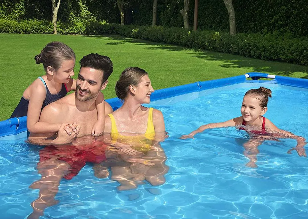 Bestway 56424 | Size 13.1 x 6.11 x 2.60 Ft | Steel Pro Rectangular Metal Frame Portable Ready-Made Swimming Pool - Image 6