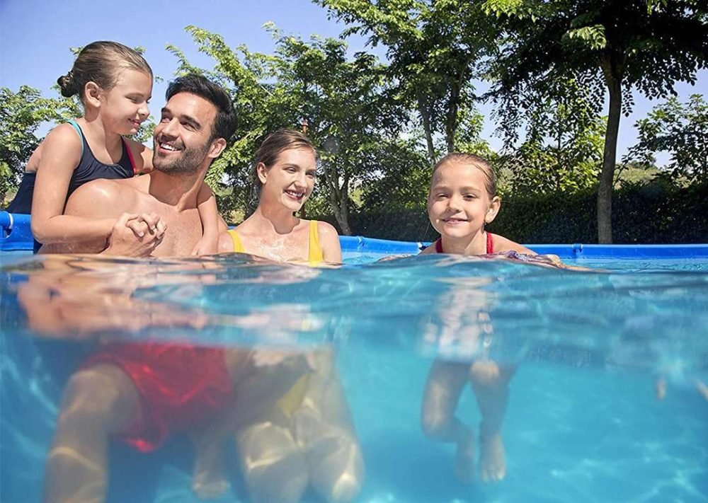 Bestway 56424 | Size 13.1 x 6.11 x 2.60 Ft | Steel Pro Rectangular Metal Frame Portable Ready-Made Swimming Pool - Image 2