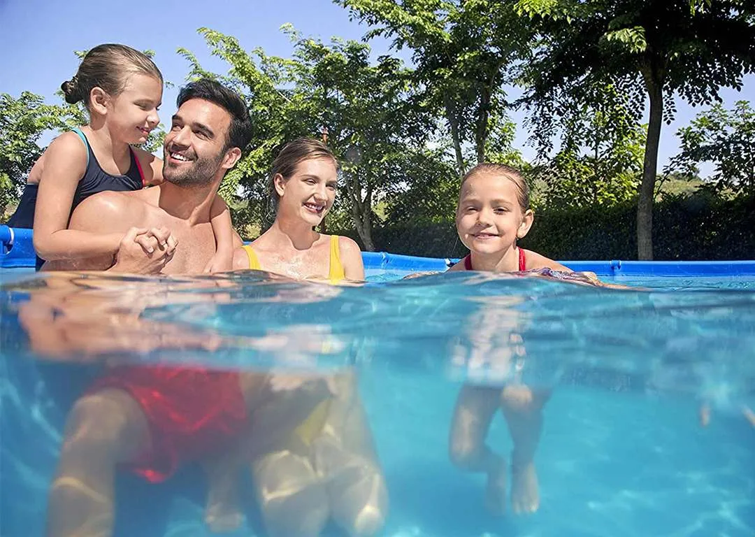 Bestway 56424 | Size 13.1 x 6.11 x 2.60 Ft | Steel Pro Rectangular Metal Frame Portable Ready-Made Swimming Pool - Image 2