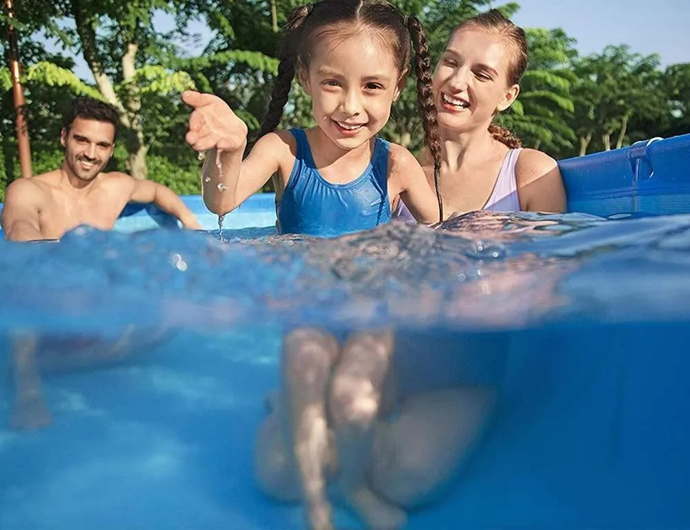Bestway 56401 | Size 7.3 x 4.9 x 1.30 Ft | Steel Pro Rectangular Metal Frame Portable Above Ground Swimming Pool - Image 4