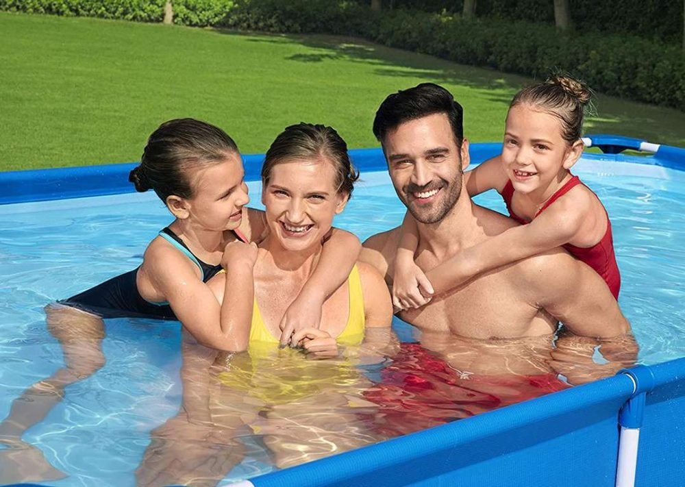 Bestway 56424 | Size 13.1 x 6.11 x 2.60 Ft | Steel Pro Rectangular Metal Frame Portable Ready-Made Swimming Pool - Image 5