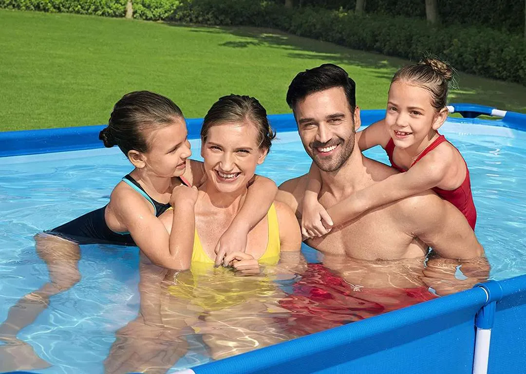 Bestway 56424 | Size 13.1 x 6.11 x 2.60 Ft | Steel Pro Rectangular Metal Frame Portable Ready-Made Swimming Pool - Image 5