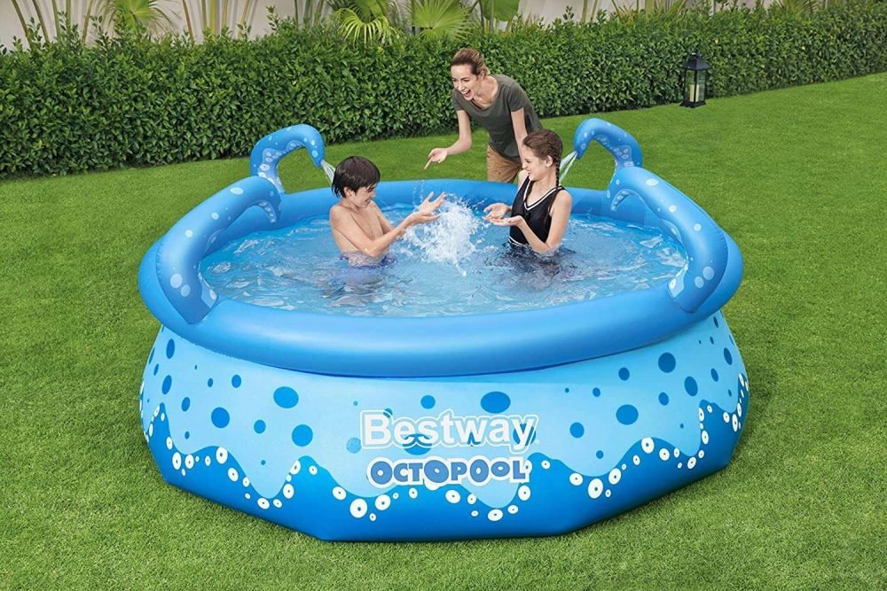 Bestway 57397 | Size 9.1 x 9.0 x 3.0 Ft | Fast Set Inflatable Round Ready-Made Above Ground Swimming Pool - Image 4