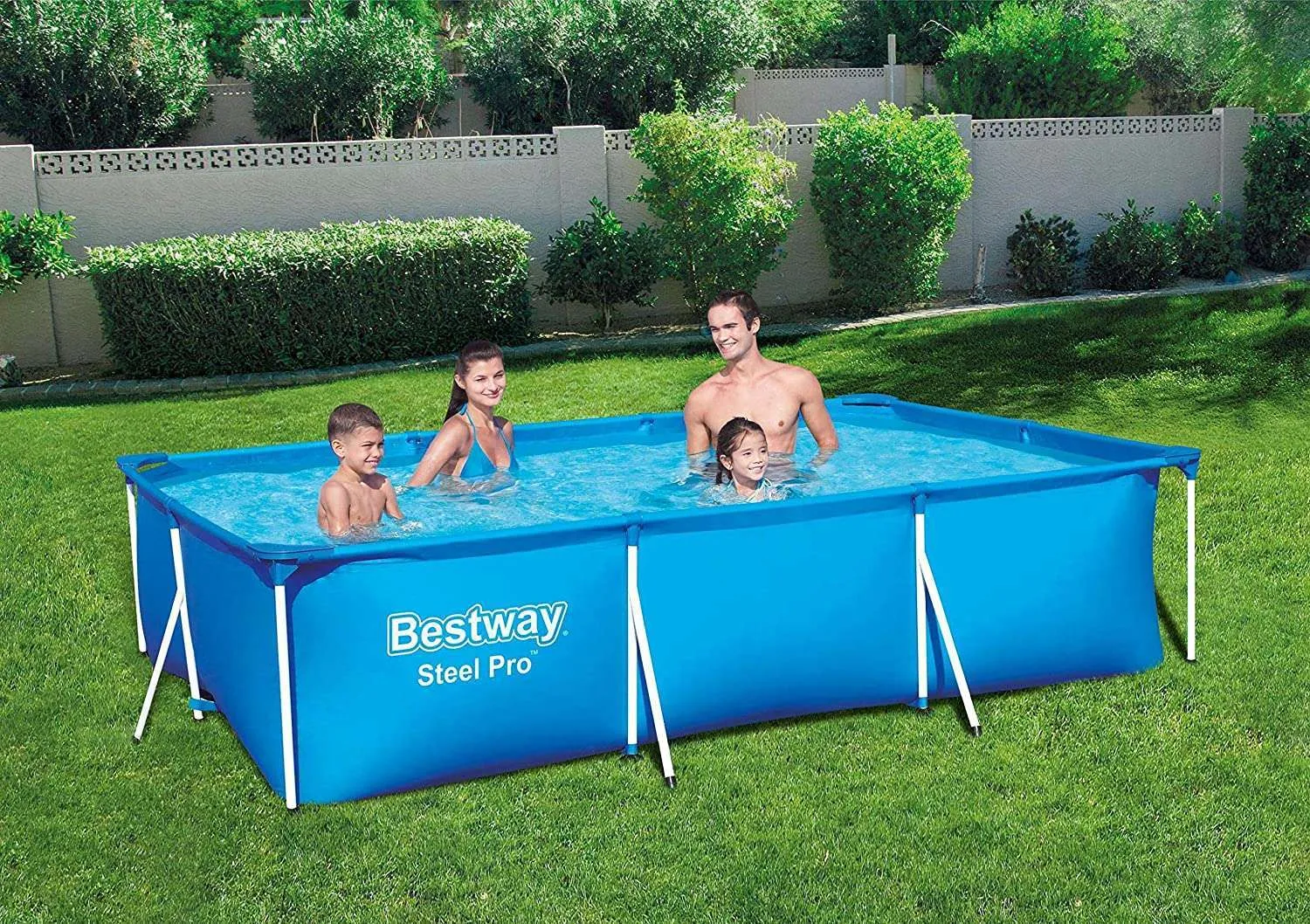 Bestway 56404 | Size 9.1 x 6.11 x 2.10 Ft | Steel Pro Rectangular Metal Frame Portable Ready-Made Swimming Pool - Image 7