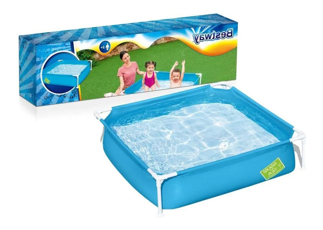 Bestway 56217 | Size 6.4 x 4.9 x 1.00 Ft | Rectangular Metal Frame Portable Ready-Made Swimming Pool - Image 5