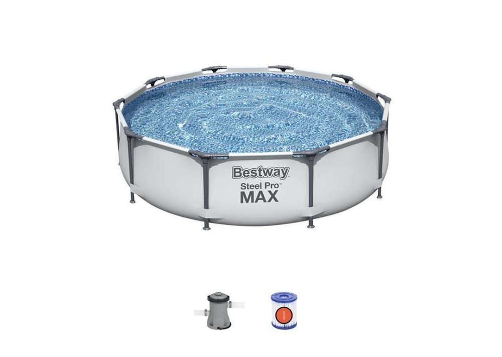 Bestway 56408 | Size 10.0 x 10.0 x 2.50 Ft | Steel Pro MAX Round Metal Frame Portable Ready-Made Swimming Pool - Image 6