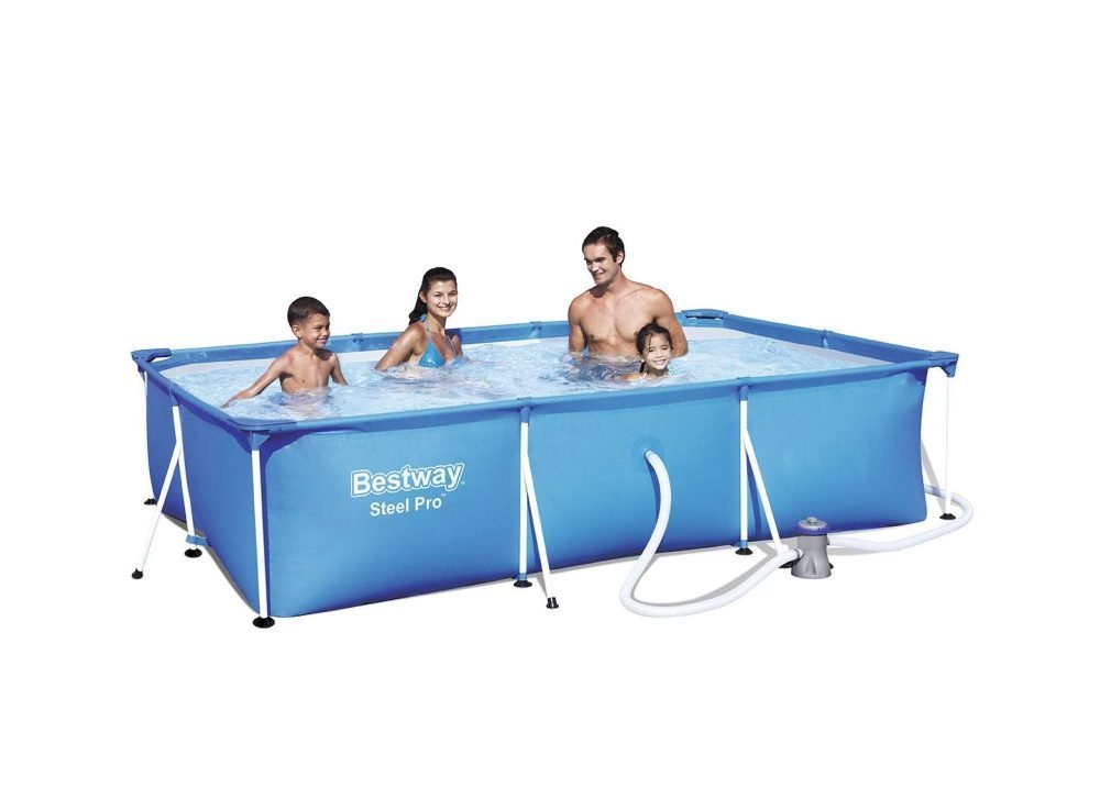 Bestway 56411 | Size 9.1 x 6.7 x 2.10 Ft | Steel Pro Rectangular Metal Frame Portable Ready-Made Swimming Pool - Image 7