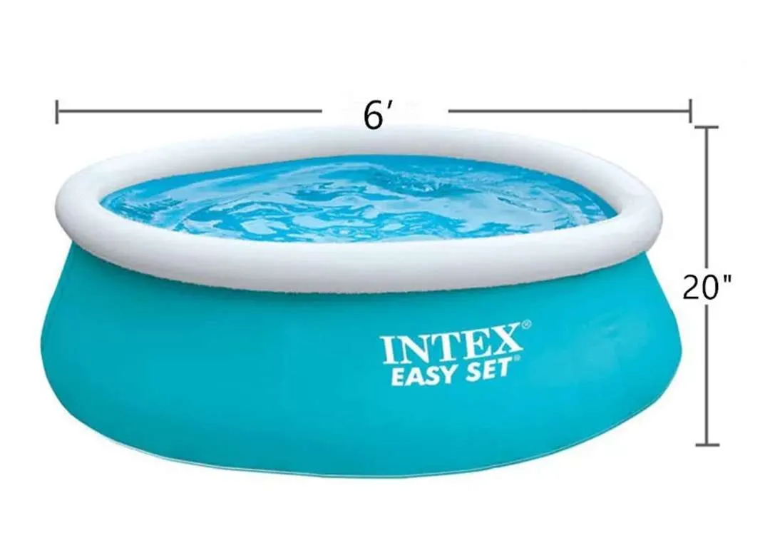 Intex 28101 | Size 6.4 x 6.11 x 2.00 Ft | Easy Set Round Inflatable Portable Above Ground Swimming Pool - Image 5
