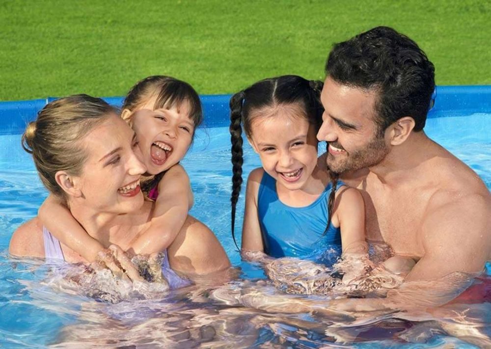 Bestway 56411 | Size 9.1 x 6.7 x 2.10 Ft | Steel Pro Rectangular Metal Frame Portable Ready-Made Swimming Pool - Image 3