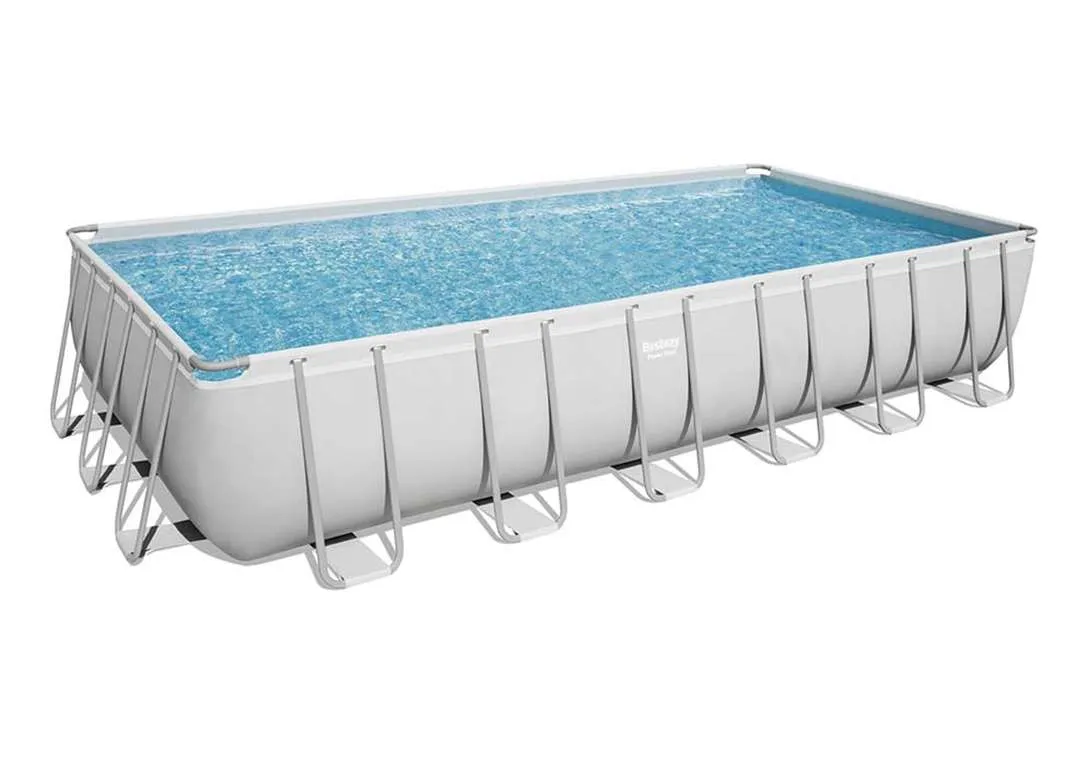 Bestway 56475 | Size 25.5 x 13.5 x 4.30 Ft | Power Steel Rectangular Metal Frame Portable Ready-Made Swimming Pool - Image 3