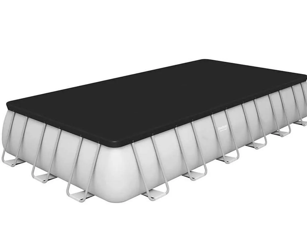 Bestway 56475 | Size 25.5 x 13.5 x 4.30 Ft | Power Steel Rectangular Metal Frame Portable Ready-Made Swimming Pool - Image 2