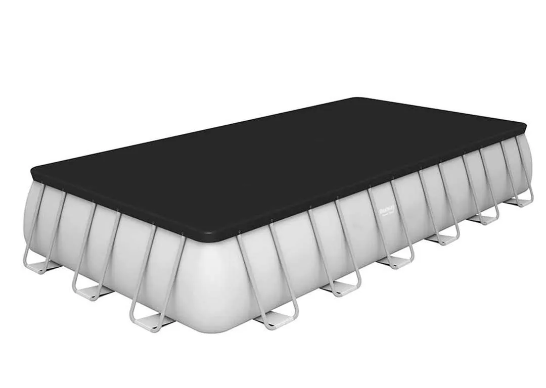 Bestway 56475 | Size 25.5 x 13.5 x 4.30 Ft | Power Steel Rectangular Metal Frame Portable Ready-Made Swimming Pool - Image 2