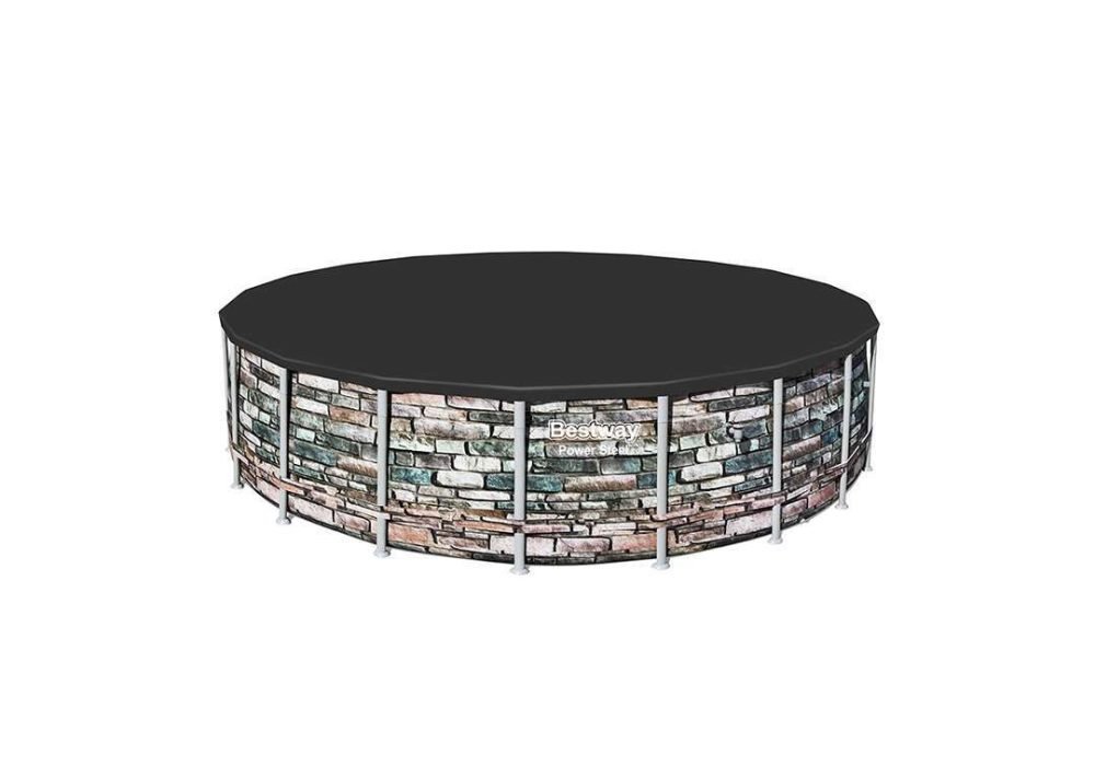Bestway 56883 | Size 20.0 x 20.0 x 4.50 Ft | Power Steel Round Metal Frame Portable Ready-Made Swimming Pool - Image 5