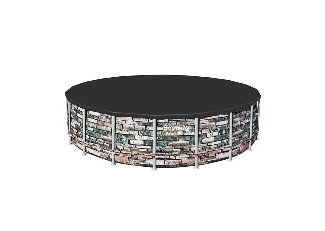 Bestway 56883 | Size 20.0 x 20.0 x 4.50 Ft | Power Steel Round Metal Frame Portable Ready-Made Swimming Pool - Image 5