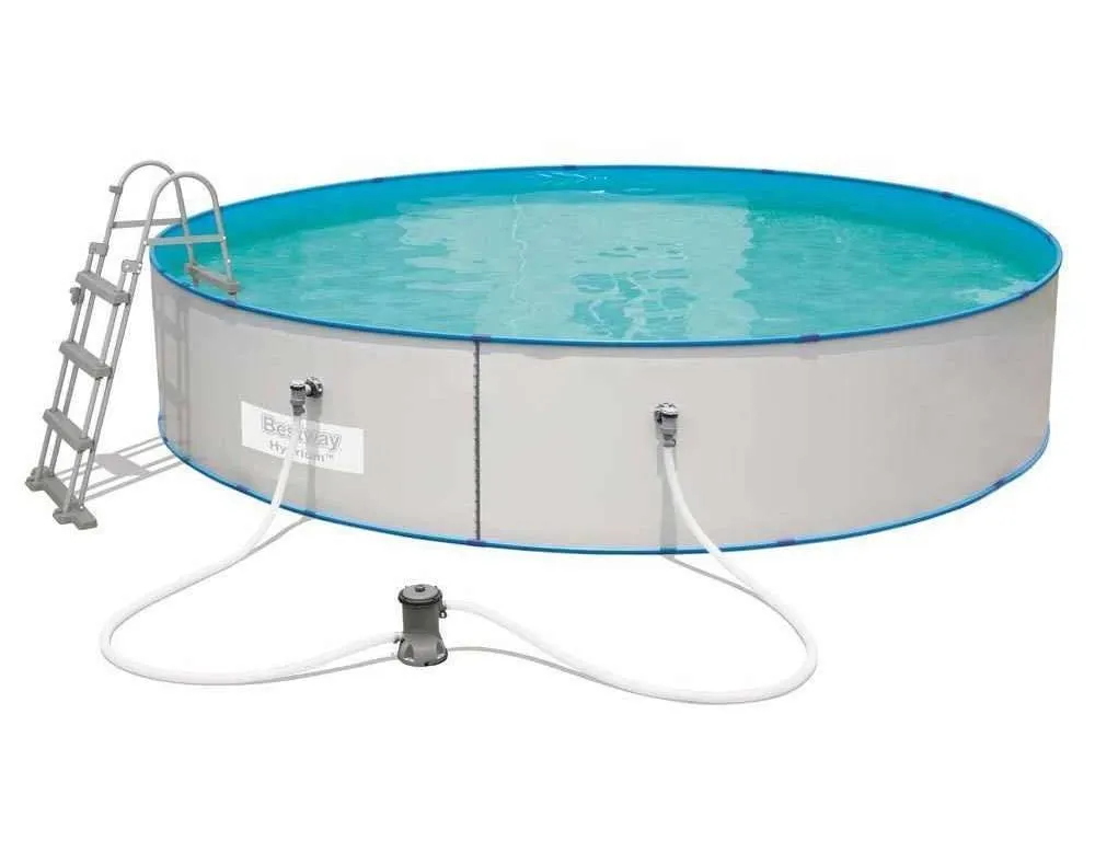 Bestway 56386W | Size 15.09 x 15.09 x 2.09 Ft | Hydrium Steel Round Metal Frame Portable Ready-Made Swimming Pool - Image 5