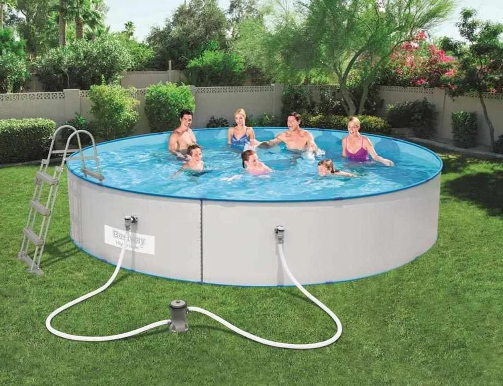 Bestway 56386W | Size 15.09 x 15.09 x 2.09 Ft | Hydrium Steel Round Metal Frame Portable Ready-Made Swimming Pool - Image 2