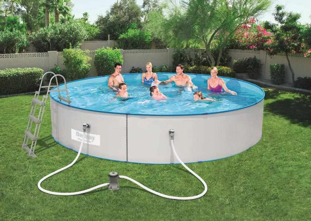 Bestway 56386W | Size 15.09 x 15.09 x 2.09 Ft | Hydrium Steel Round Metal Frame Portable Ready-Made Swimming Pool - Image 2