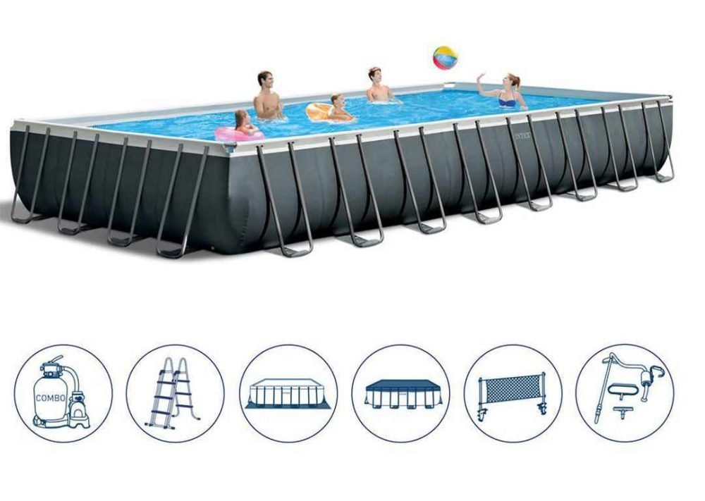 Intex 26364 | Size 24.0 x 12.0 x 4.33 Ft | Ultra XTR Rectangular Metal Frame Portable Ready-Made Swimming Pool - Image 5
