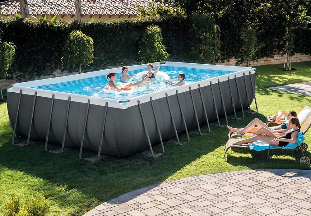 Intex 26356 | Size 18.0 x 8.98 x 4.30 Ft | Ultra XTR Frame Rectangular Metal Frame Portable Ready-Made Swimming Pool - Image 6