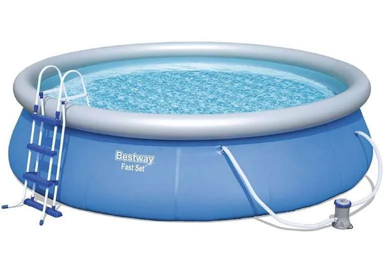 Bestway 57316 | Size 15.0 x 15.0 x 2.75 Ft | Fast Set Inflatable Round Portable Ready-Made Swimming Pool - Image 3