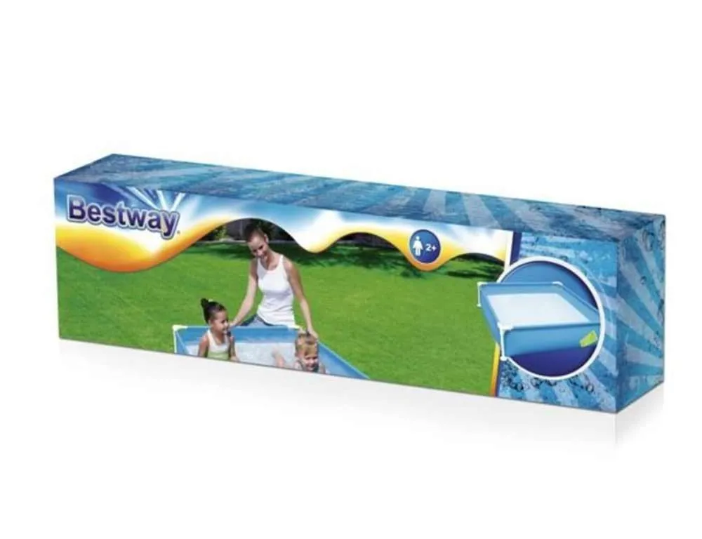 Bestway 56217 | Size 6.4 x 4.9 x 1.00 Ft | Rectangular Metal Frame Portable Ready-Made Swimming Pool - Image 6