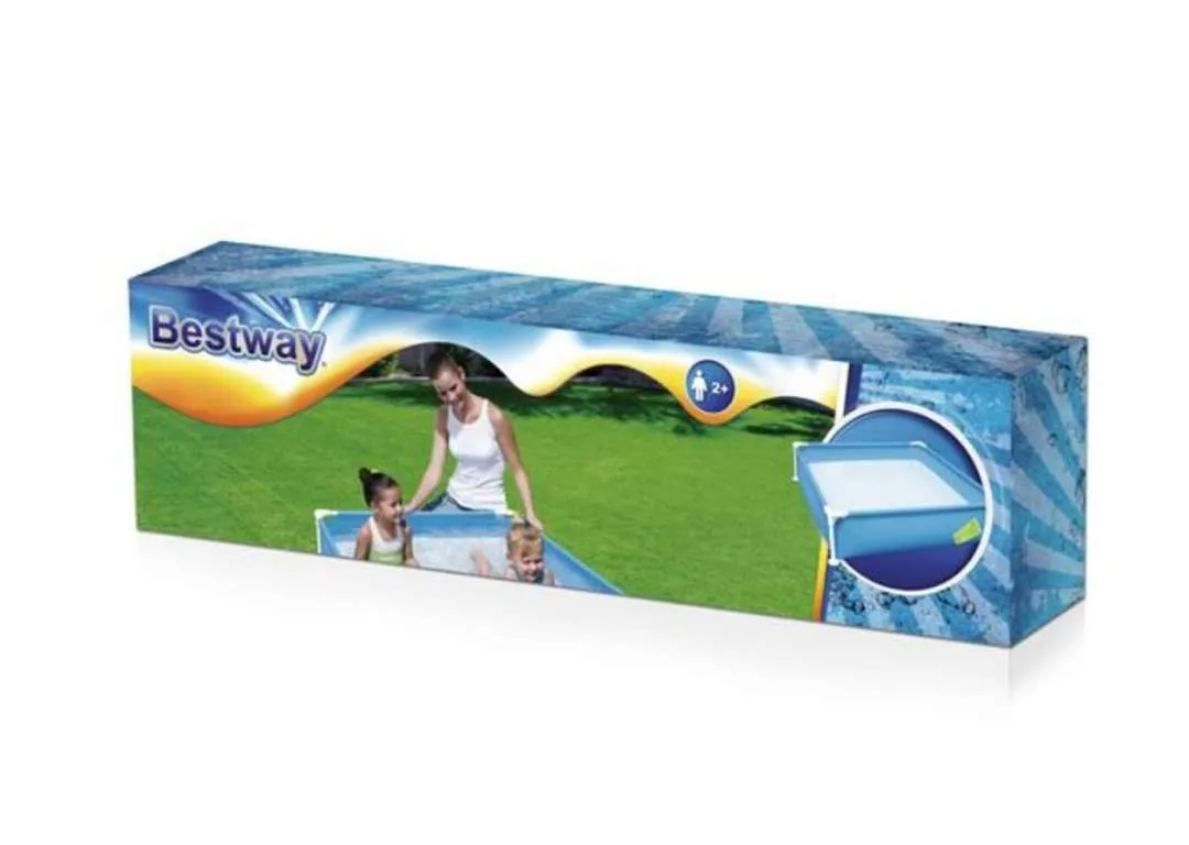 Bestway 56217 | Size 6.4 x 4.9 x 1.00 Ft | Rectangular Metal Frame Portable Ready-Made Swimming Pool - Image 6