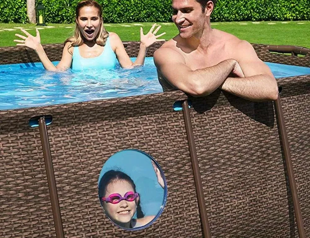 Bestway 56714 | Size 14.0 x 8.0 x 3.29 Ft | Power Steel Vista Series Oval Metal Frame Portable Ready-Made Swimming Pool - Image 2