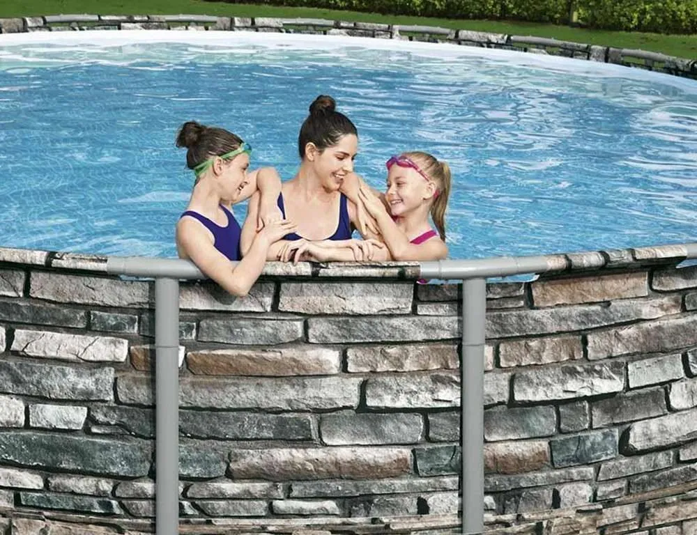 Bestway 56889 | Size 22.0 x 22.0 x 4.50 Ft | Power Steel Round Metal Frame Portable Ready-Made Swimming Pool - Image 4