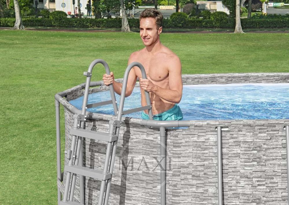 Bestway 56716 | Size 18.0 x 9.0 x 4.00 Ft | Power Steel Vista Series Oval Metal Frame Portable Ready-Made Swimming Pool - Image 6