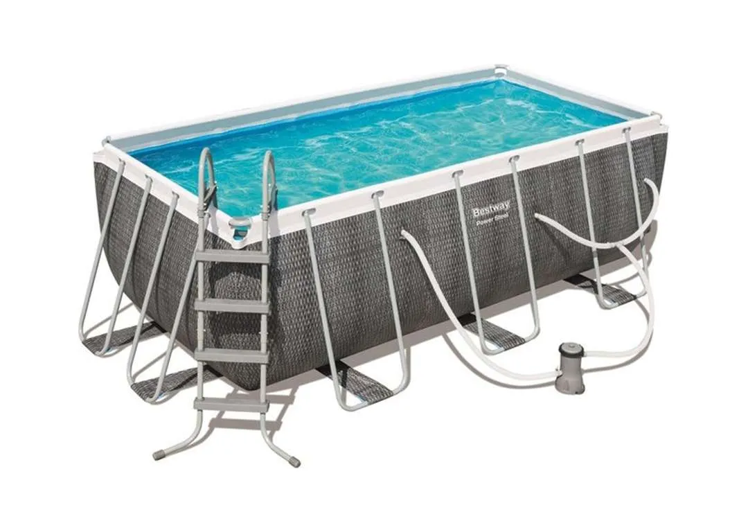 Bestway 56998 | Size 18.0 x 9.0 x 4.00 Ft | Power Steel Rectangular Metal Frame Portable Ready-Made Swimming Pool - Image 5