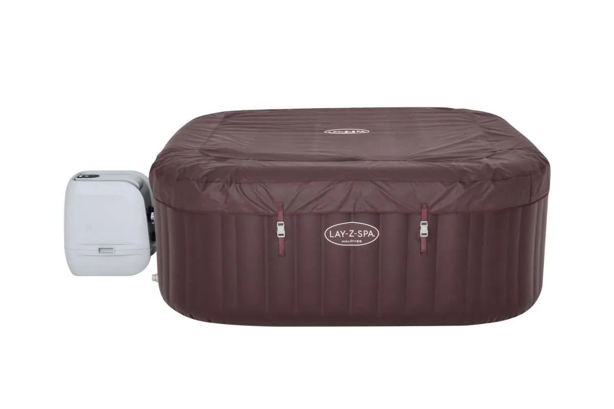 Bestway 60033 | Size 6.80 x 6.80 x 2.60 Ft | Inflatable Portable Spa Lay Z Bathtub Maldives - Image 7