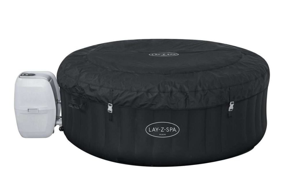 Bestway 60001 | Size 5.90 x 5.90 x 2.16 Ft | Inflatable Portable Spa Lay Z Bathtub Miami - Image 5