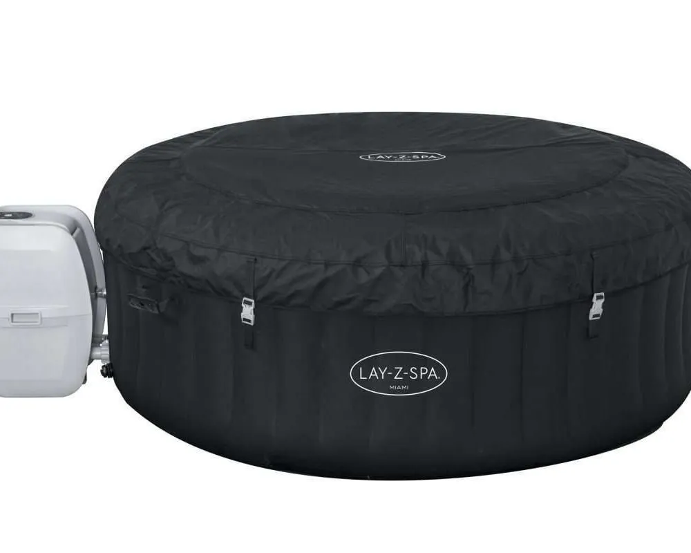 Bestway 60001 | Size 5.90 x 5.90 x 2.16 Ft | Inflatable Portable Spa Lay Z Bathtub Miami - Image 5