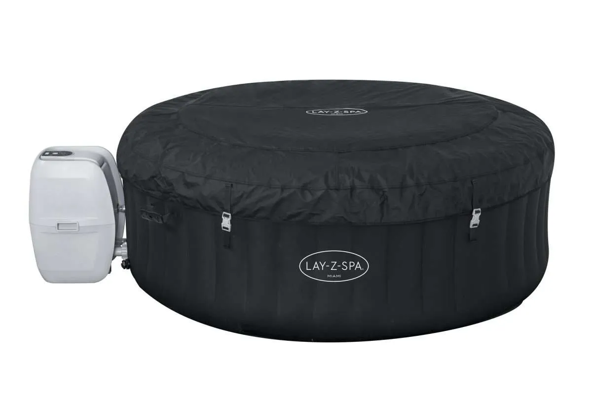 Bestway 60001 | Size 5.90 x 5.90 x 2.16 Ft | Inflatable Portable Spa Lay Z Bathtub Miami - Image 5