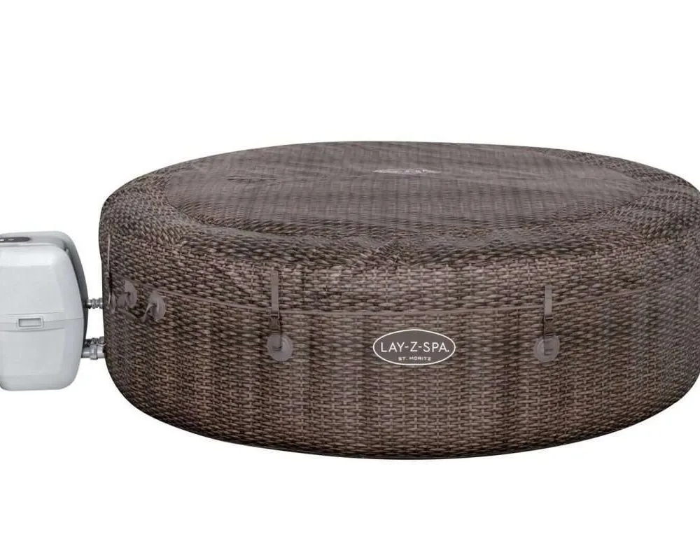 Bestway 60023 | Size 7.00 x 7.00 x 2.30 Ft | Inflatable Portable Spa Lay Z Bathtub St Moritz - Image 2