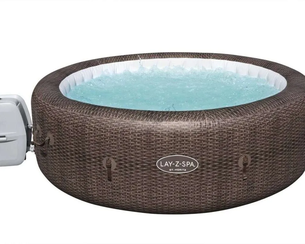 Bestway 60023 | Size 7.00 x 7.00 x 2.30 Ft | Inflatable Portable Spa Lay Z Bathtub St Moritz - Image 7